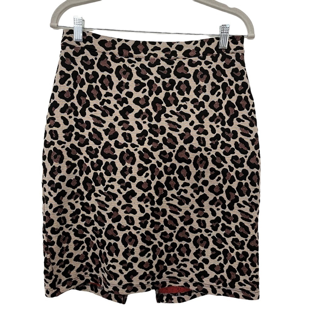 Maeve Anthro Cheetah Print Skirt Full Back Zipper Small